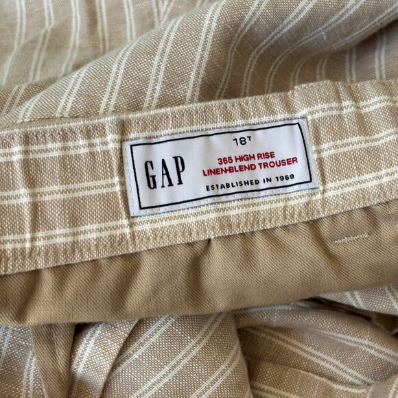 Gap Wide Leg Pleated Pants 18T Linen Trouser Chino Academia Quiet Lagom NEW $98 - Picture 10 of 14